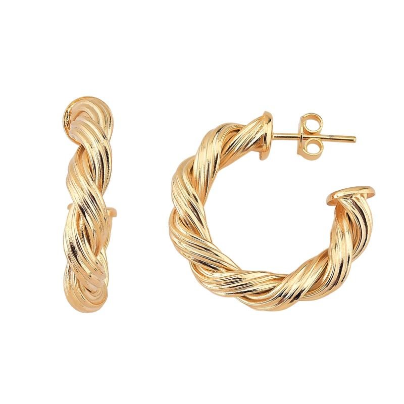 Argola Malibu Trançada Média