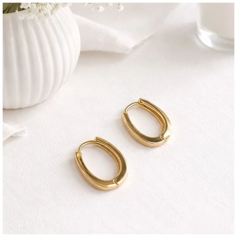 Argolinha Bele Oval Lisa Média