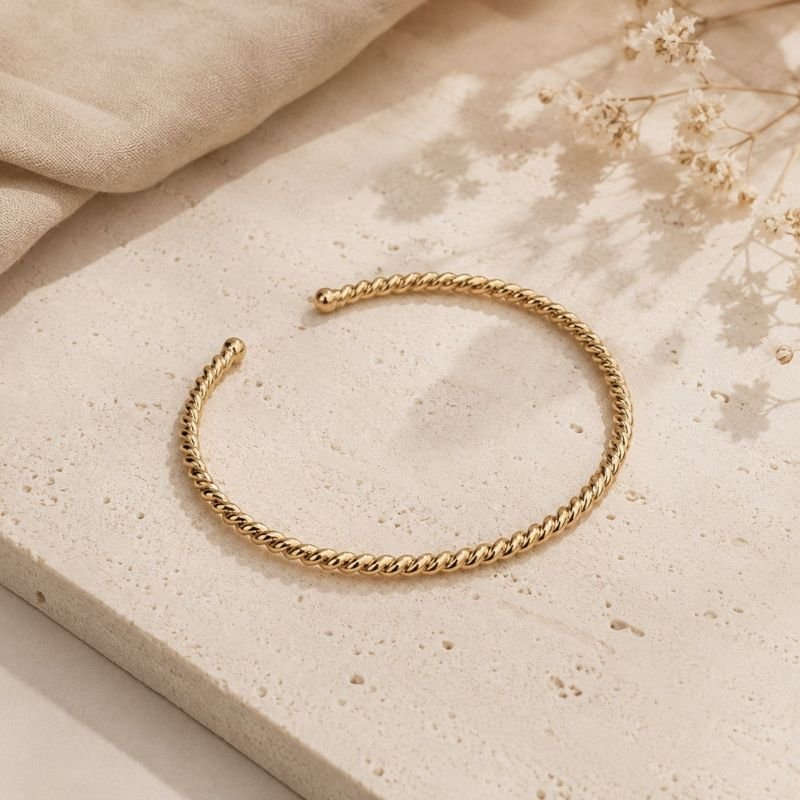 Bracelete Micaela Torcido Fino