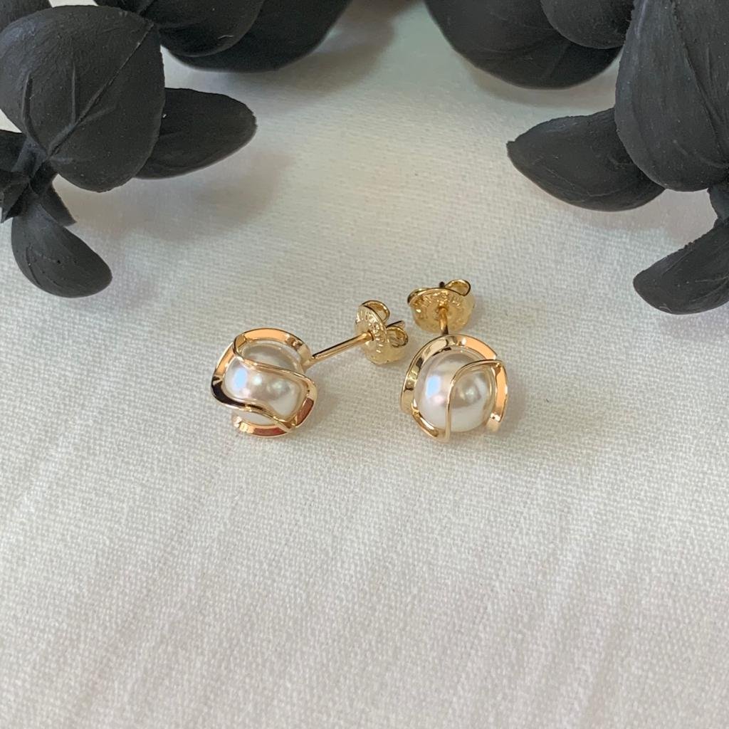 Brinco Glaucia Pérola com Detalhe Torcido