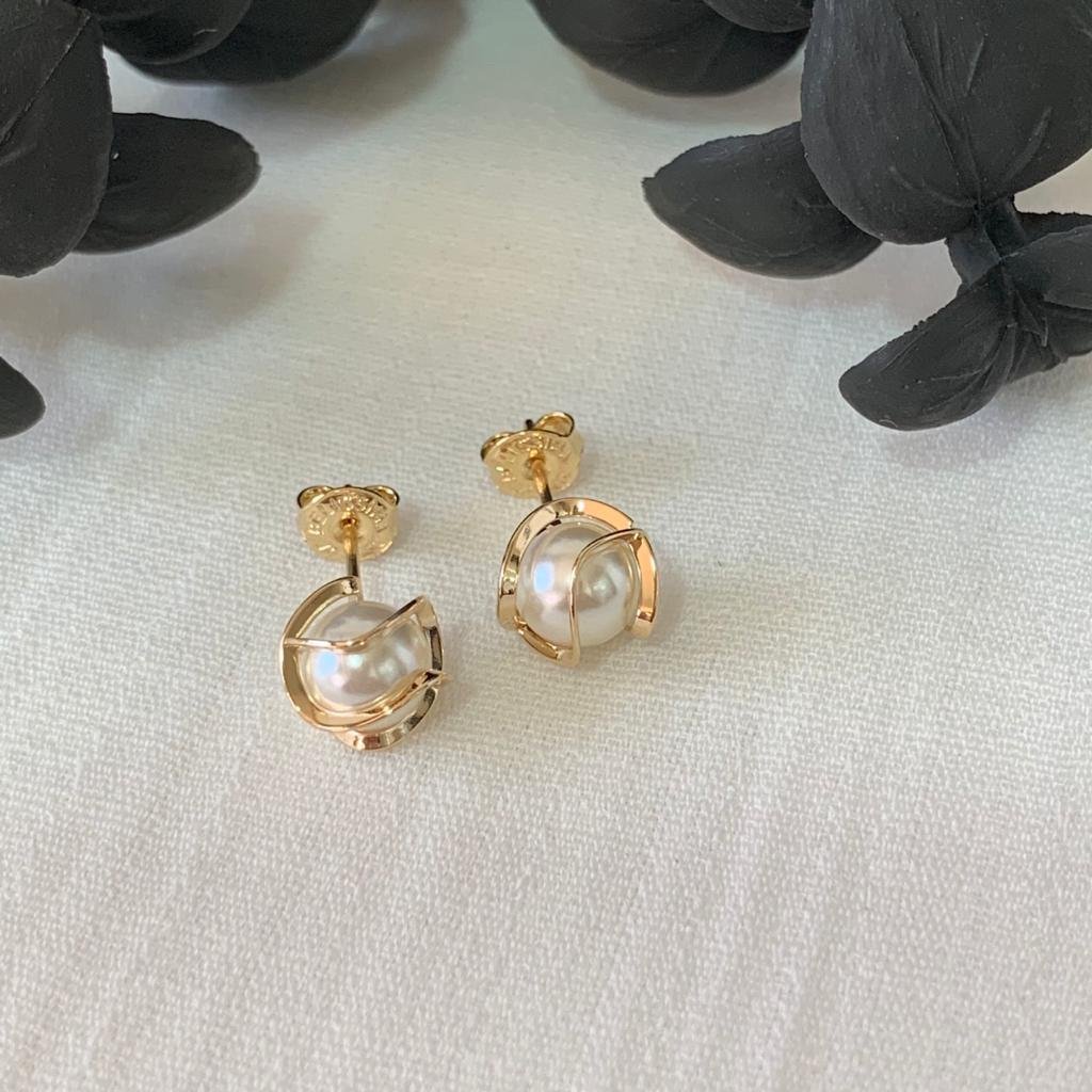 Brinco Glaucia Pérola com Detalhe Torcido