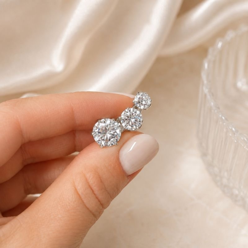 Brinco Luminous Ear Cuff Trio Pontos de Luz