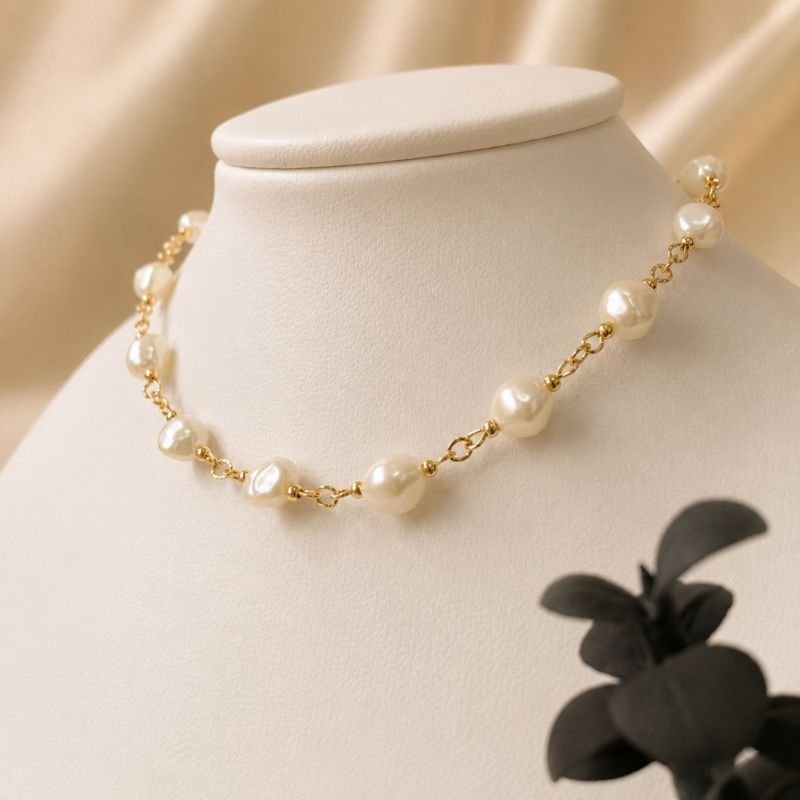 Choker Pérolas Barrocas