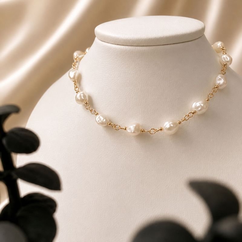 Choker Pérolas Barrocas