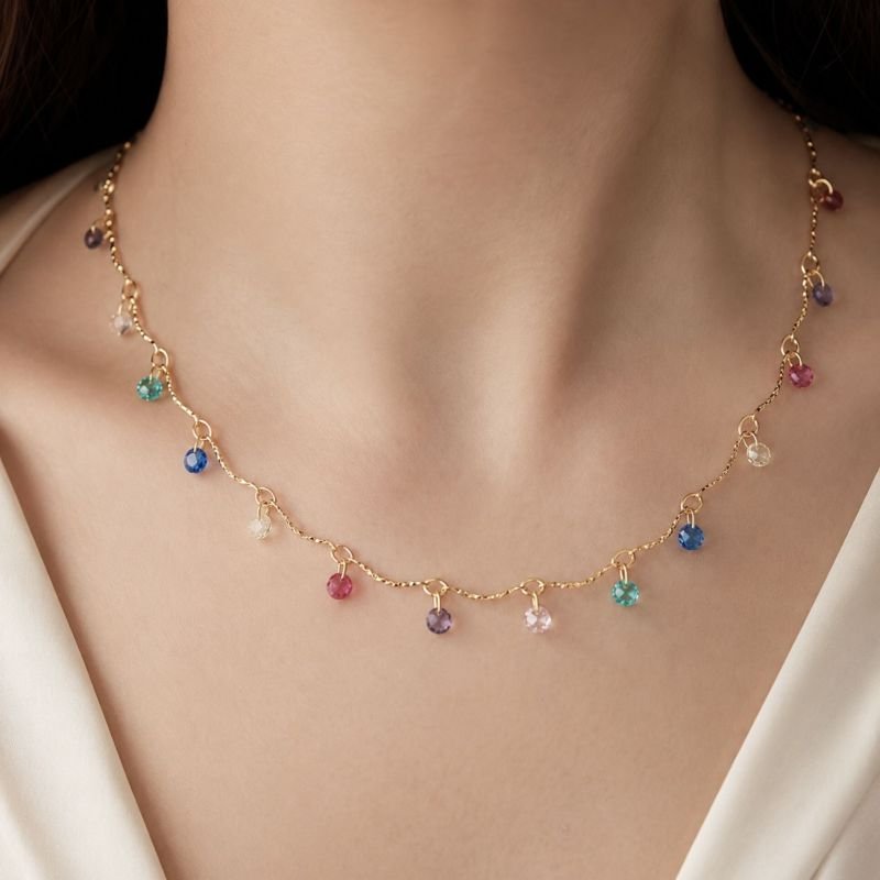 Choker Maby Pedrinhas Zircônias Coloridas