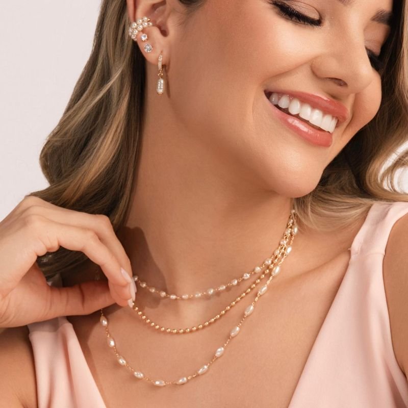 Choker Malia Mini Pérolas Coração