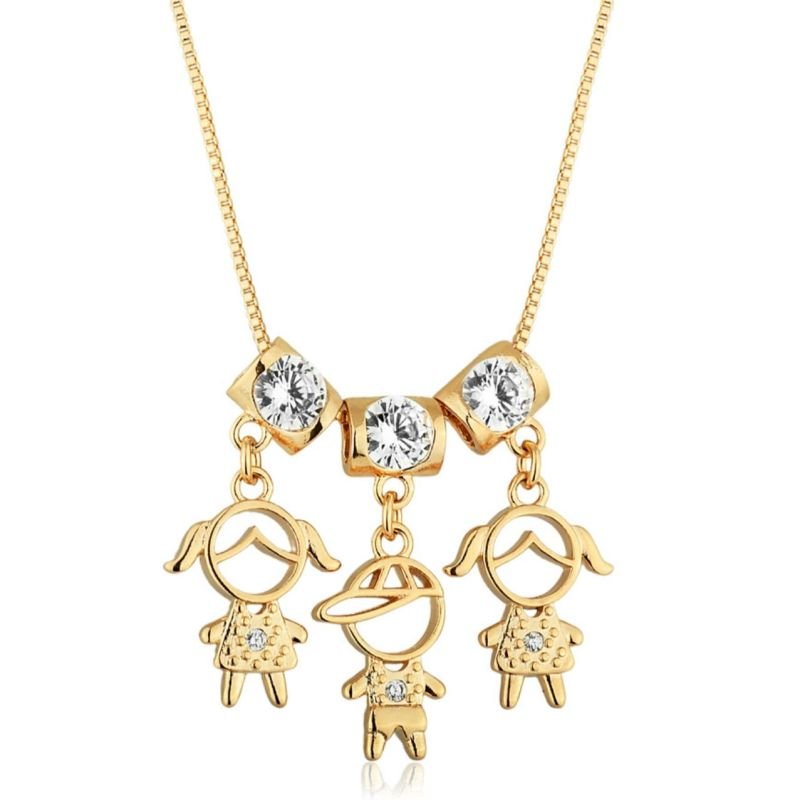 Colar Amores da Vida - Duas Meninas e Um Menino