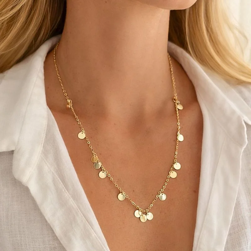 Colar Chuva Dourada Alongado