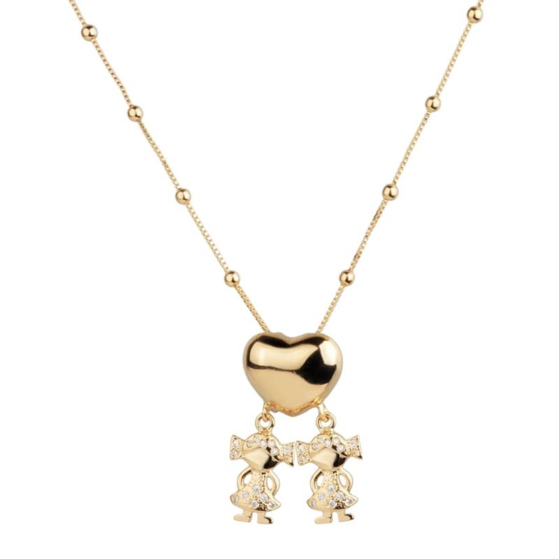 Colar Coração de Mãe - Escolha a combinação