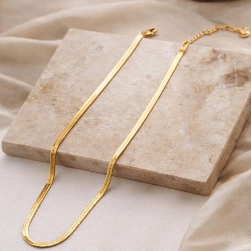 Colar Flat Malha Fita