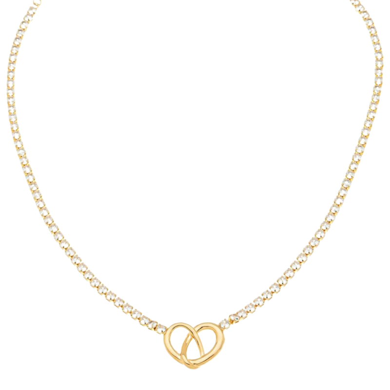 Colar Mon Amour Riviera e Coração Vazado Regulável