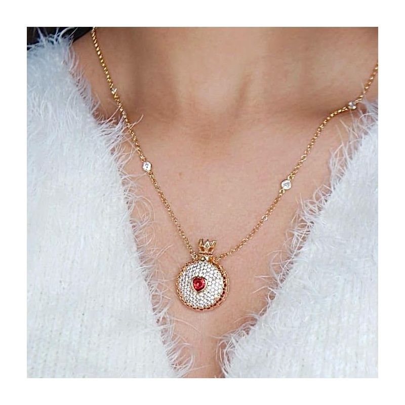 Colar Paris Pingente Perfumeiro Cravejado