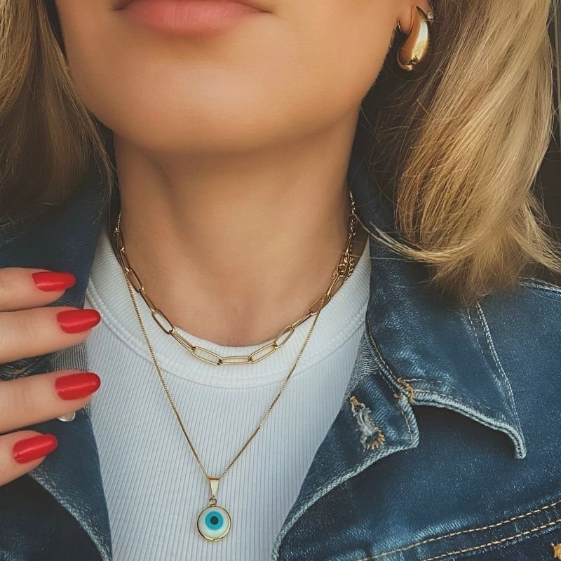 Colar Proteção Olho Grego