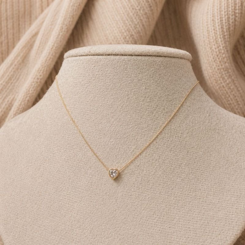 Colar Valentina Mini Coração Cristal