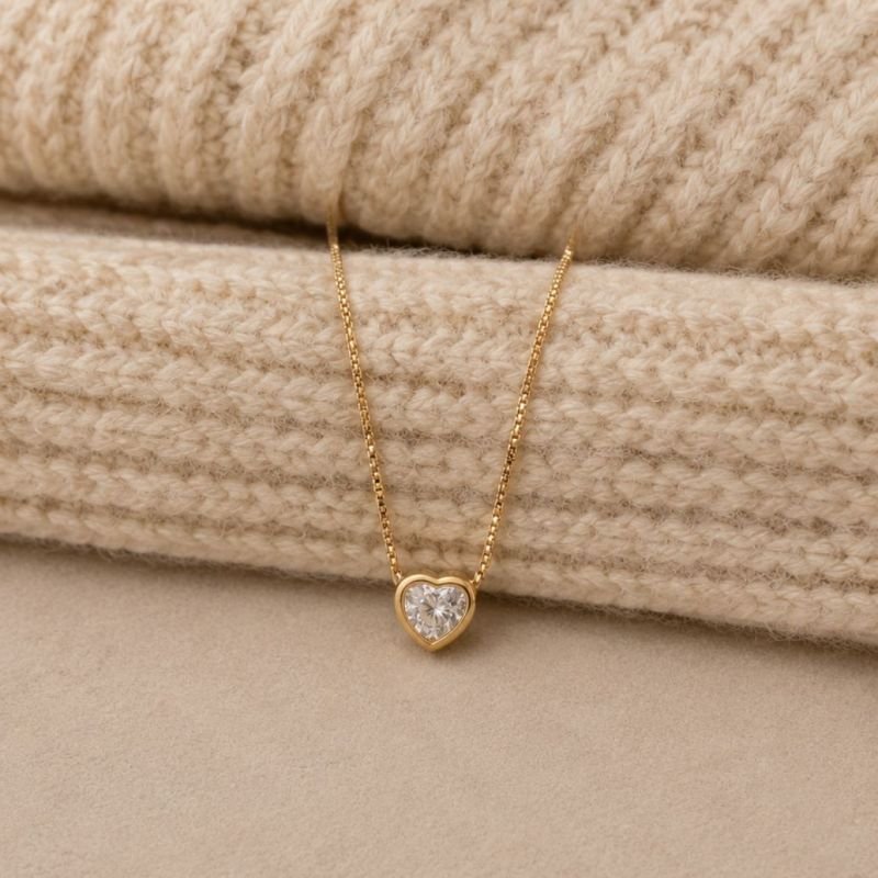 Colar Valentina Mini Coração Cristal