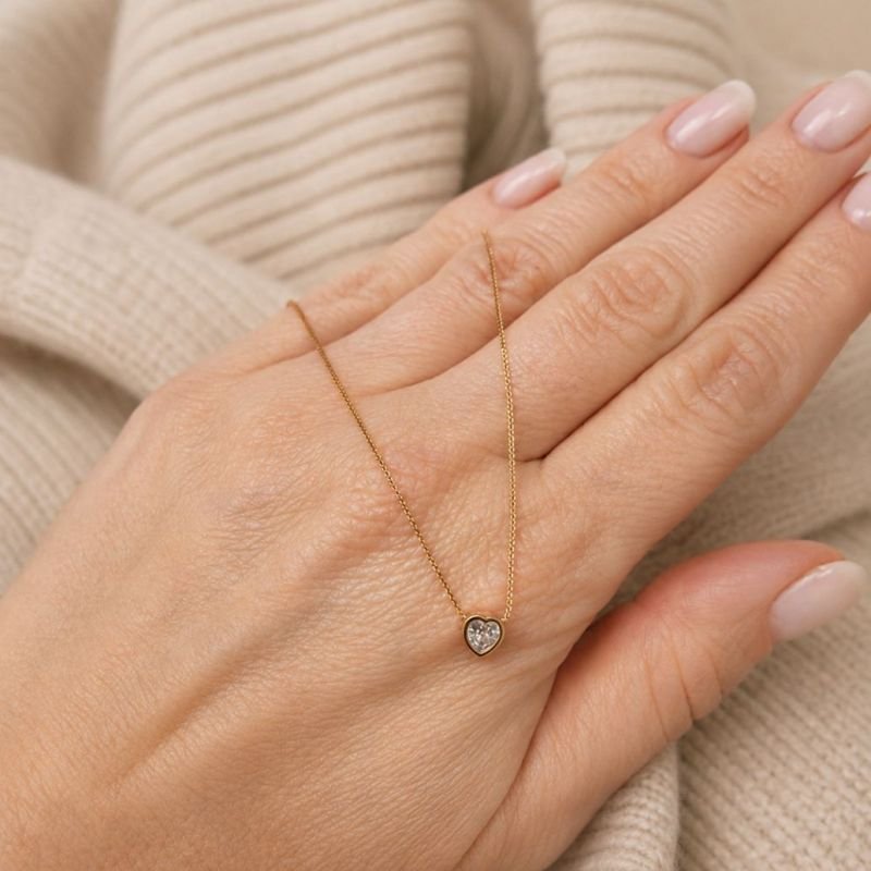 Colar Valentina Mini Coração Cristal