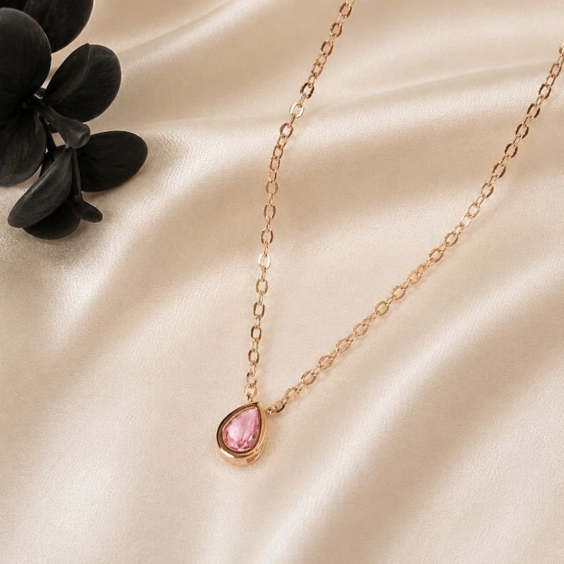 Colar Yvi Gotinha Rosa