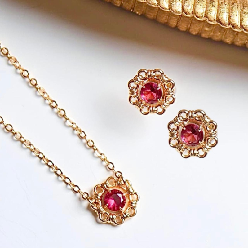 Conjunto Flor Rubi
