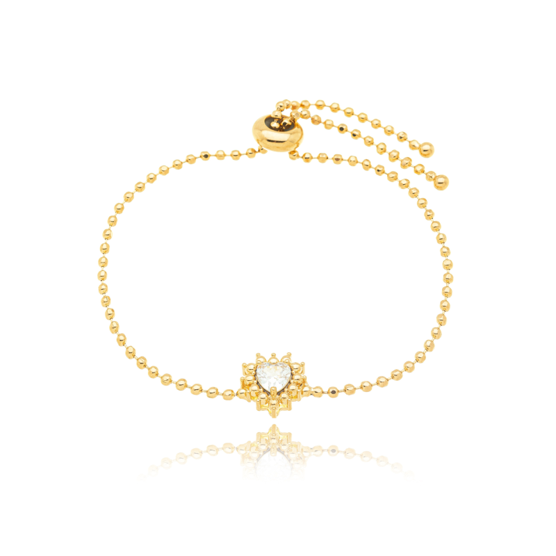 Pulseira Amore Coração Cristal