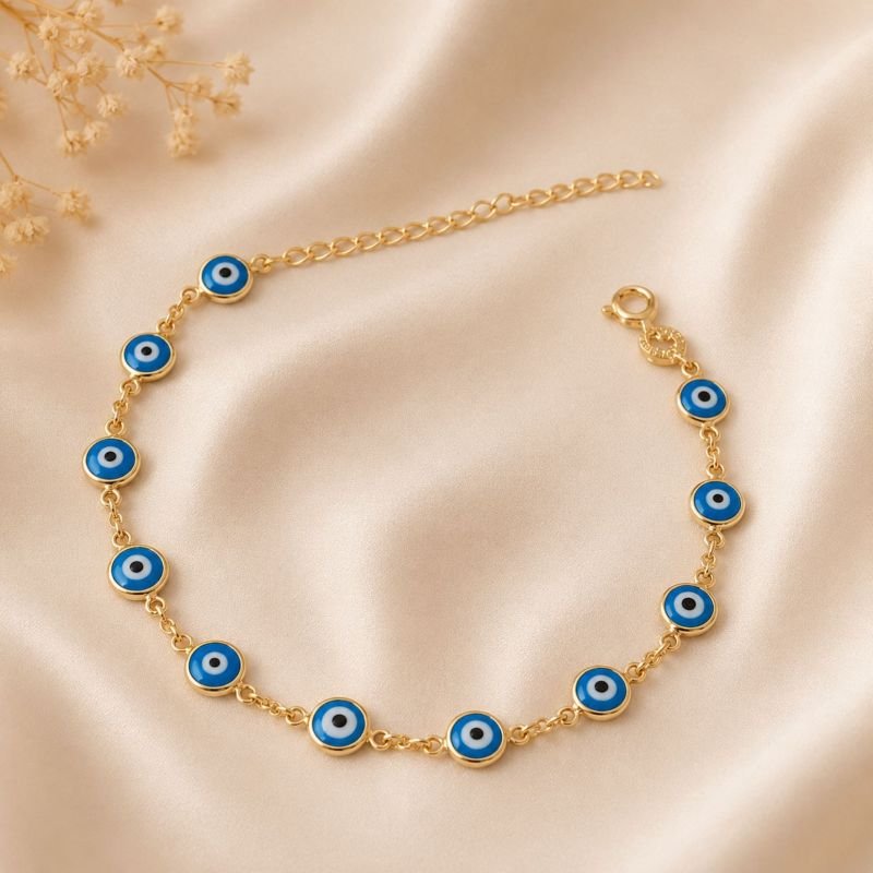 Pulseira Laysa Olho Grego Turquesa