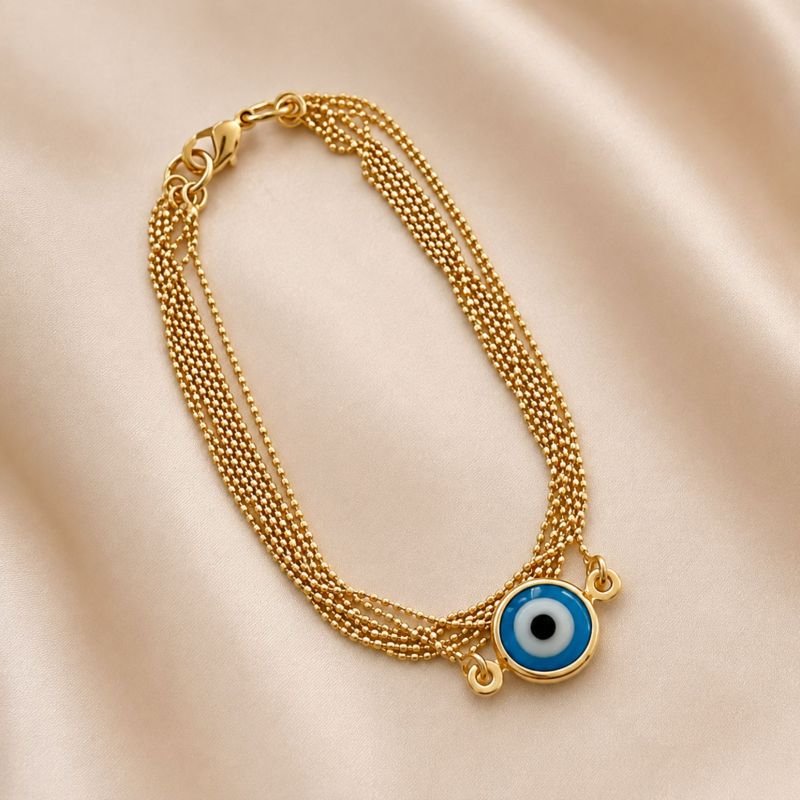 Pulseira Noele Olho Grego e Correntes