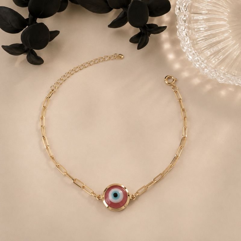 Pulseira Olho Grego Coral