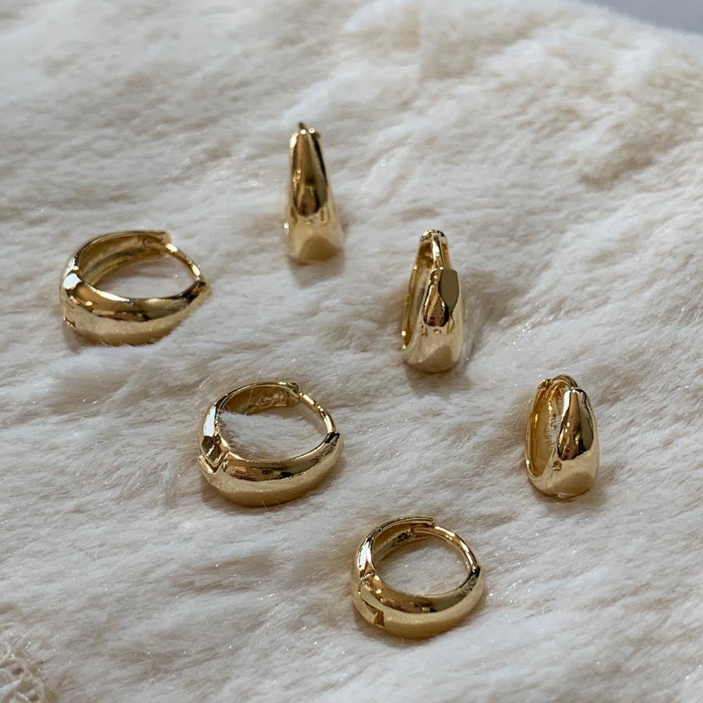 Trio de Argolinhas Gabi Básicas