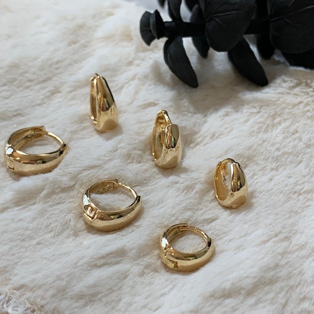 Trio de Argolinhas Gabi Básicas