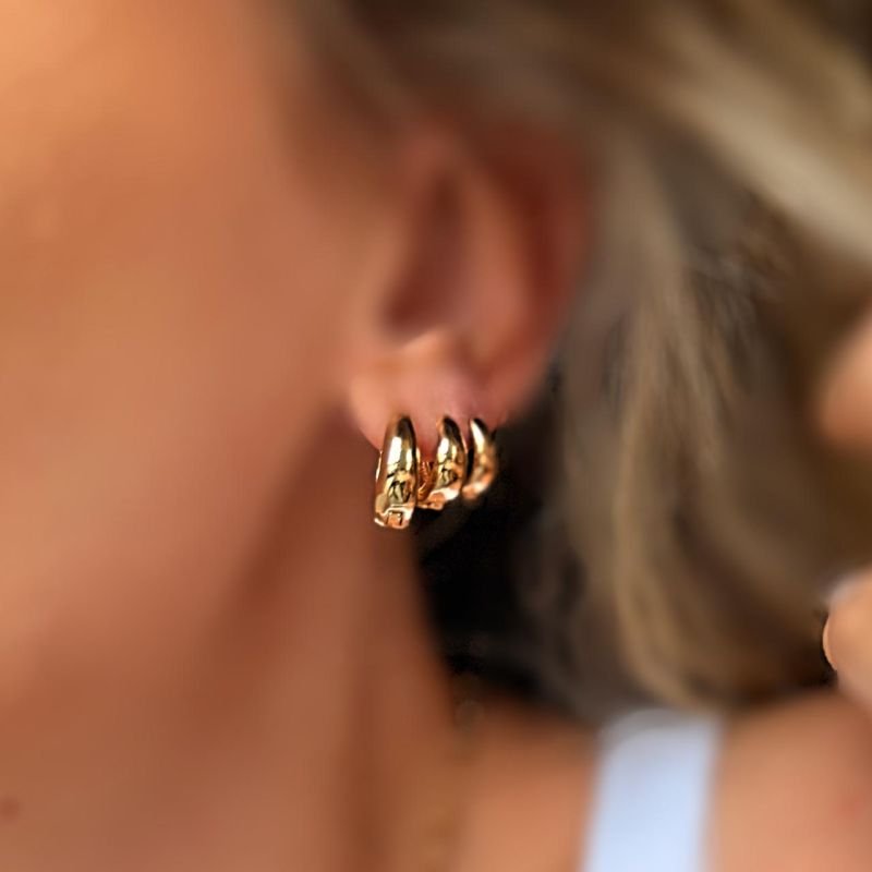 Trio de Argolinhas Gaby Básicas