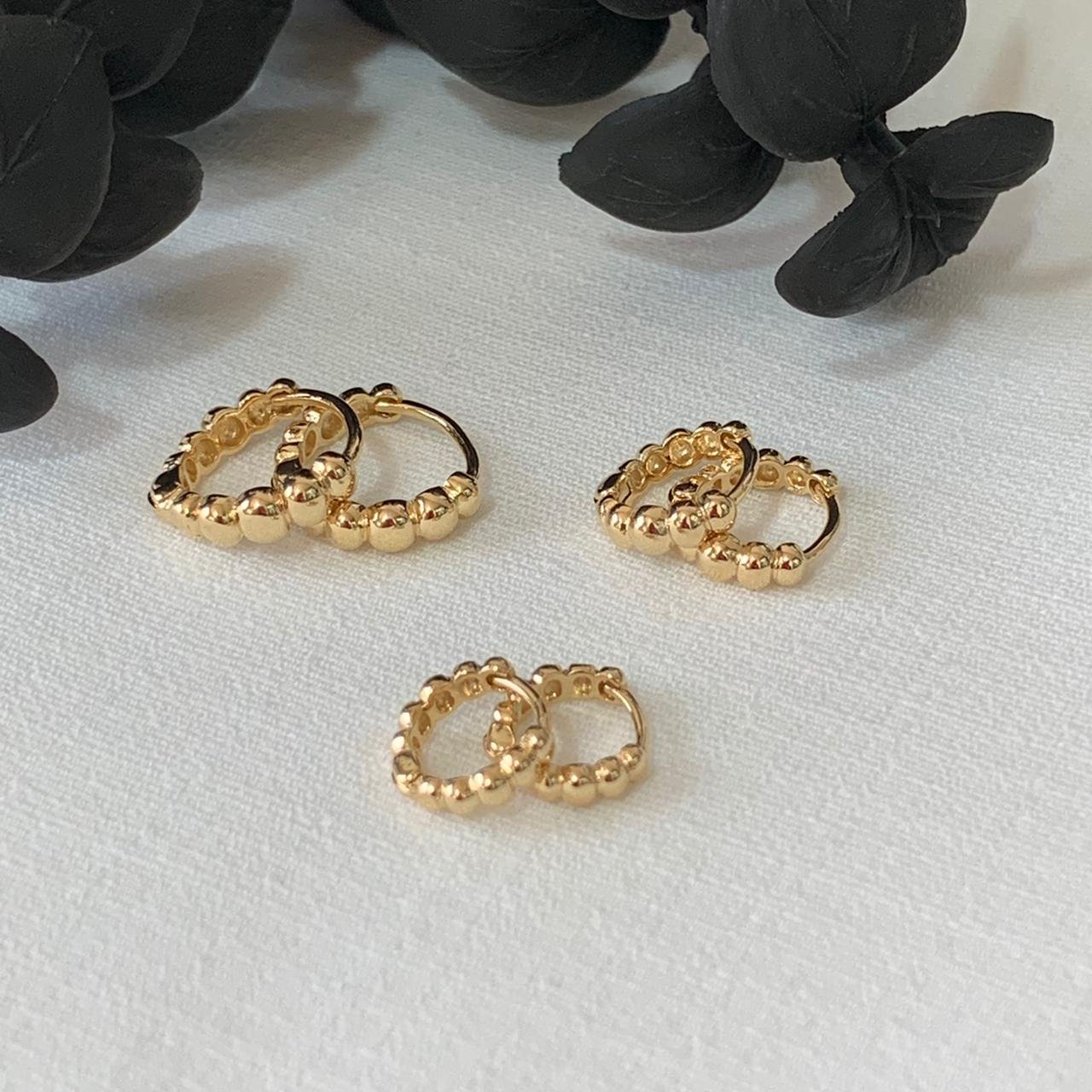 Trio Lumy Argolinhas de Click Bolinhas
